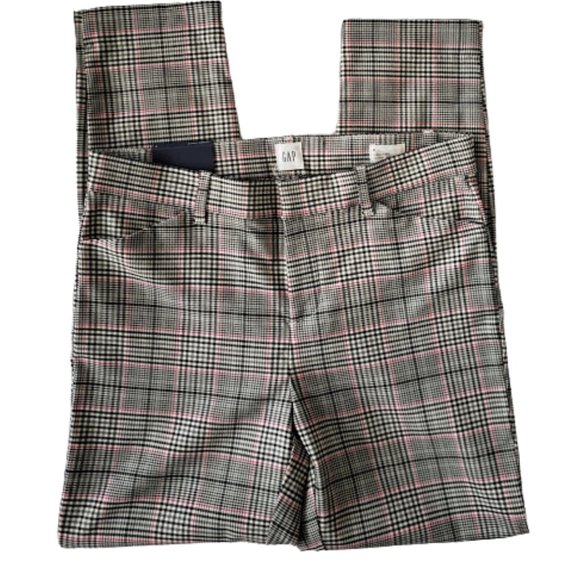 Gap Skinny Ankle Pants Bi-Strength, Gray Plaid - Picture 6 of 12